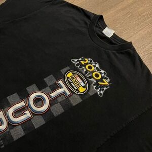 2007 NASCAR black and yellow tee racing